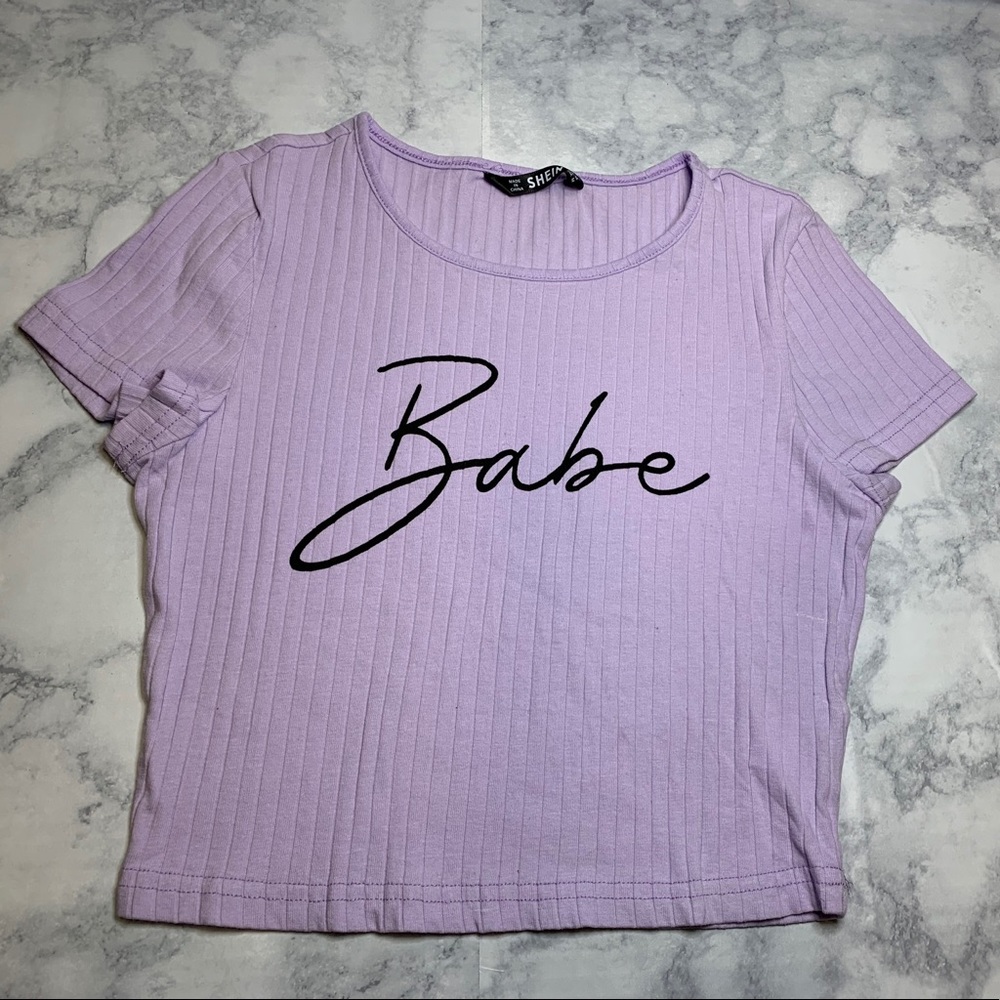 SHEIN Cropped “Babe” top